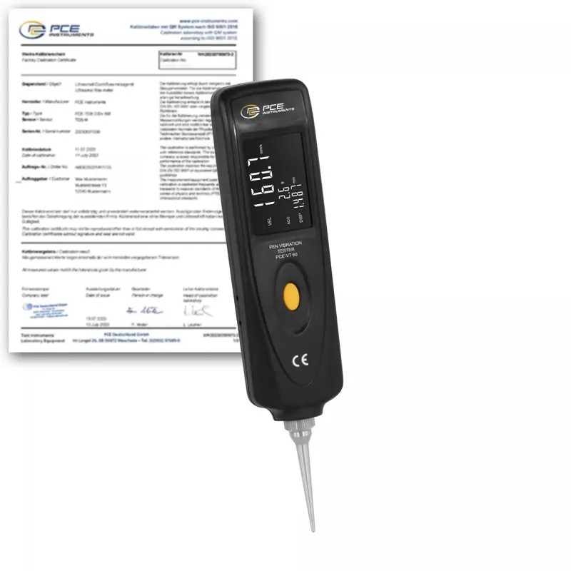 Accelerometer PCE-VT 60-ICA incl. ISO-Calibration Certificate Jusqu&rsquo;à Épuisement Des Stocks