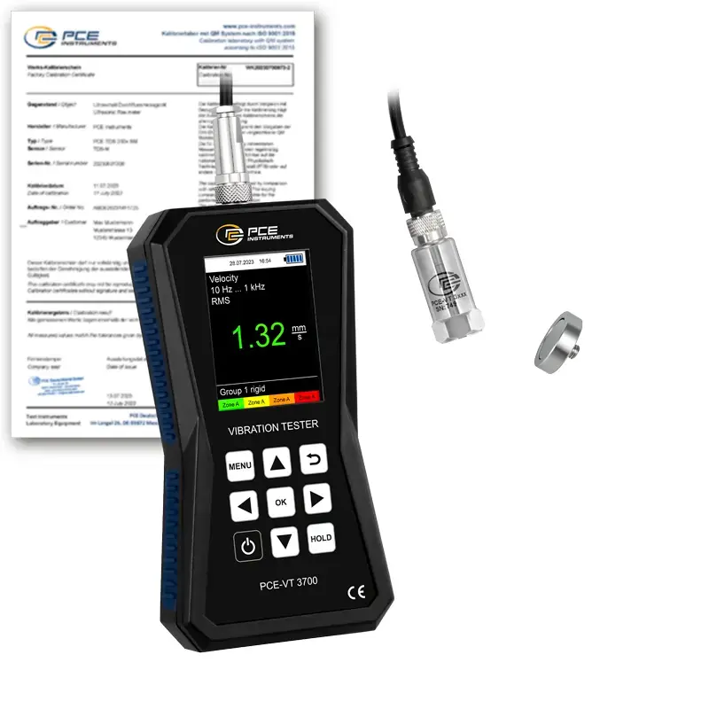 Accelerometer PCE-VT 3700-ICA incl. ISO Calibration Certificate Offre Exclusive